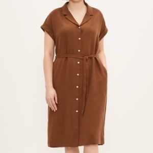 NWT Frank and Oak Textured Camp Collar Dress